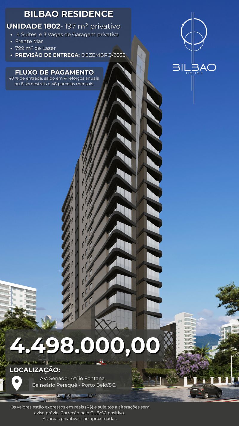 Unit card for Bilbao Residence with price and payment plan